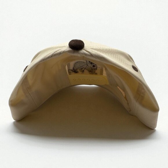Birdie Dog Dachshund Embroidered Hat | Cream & Brown Snapback - Picture 2 of 2